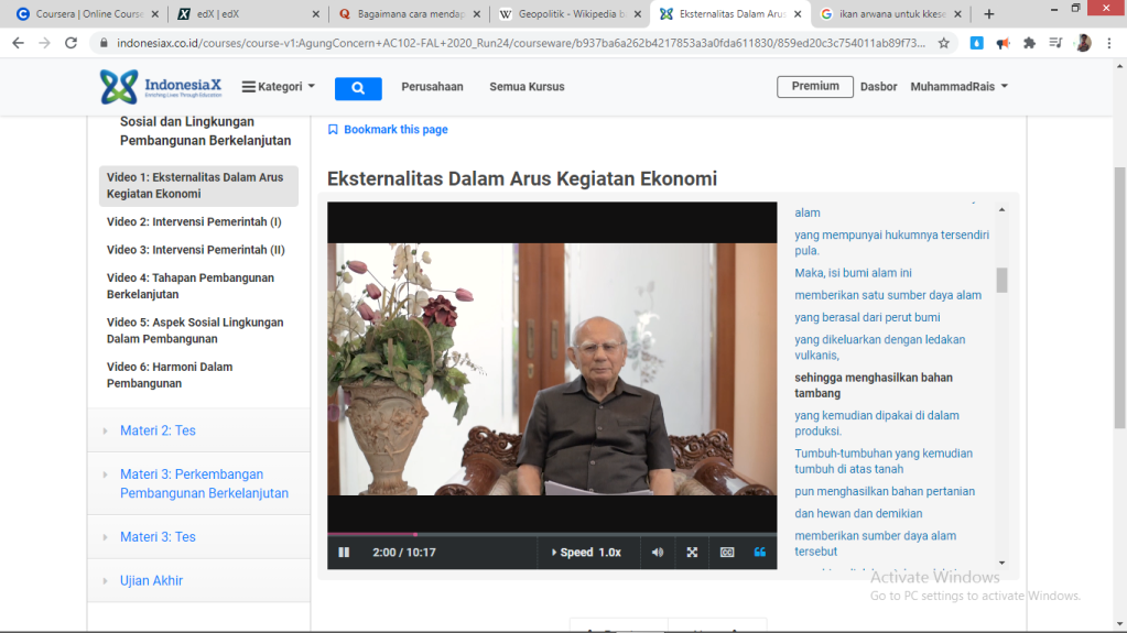 Massive Open Online Course (MOOC) 2021